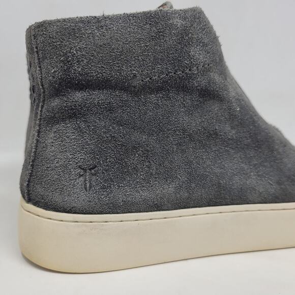 Frye Sneakers Womens 6.5M Gray Suede Lena Zip High Top Shoes Booties - Picture 3 of 12